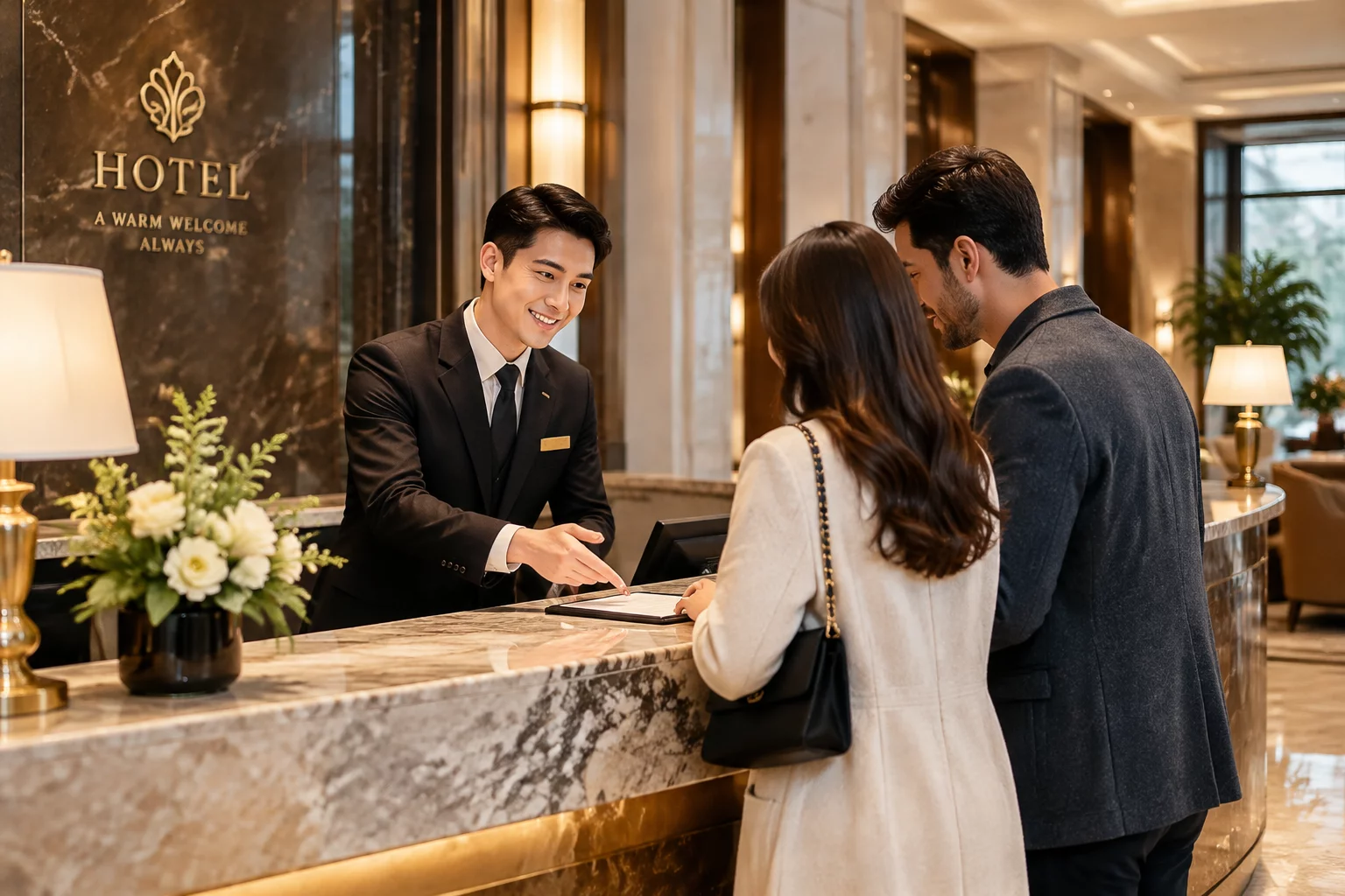 Hotel concierge providing premium guest services